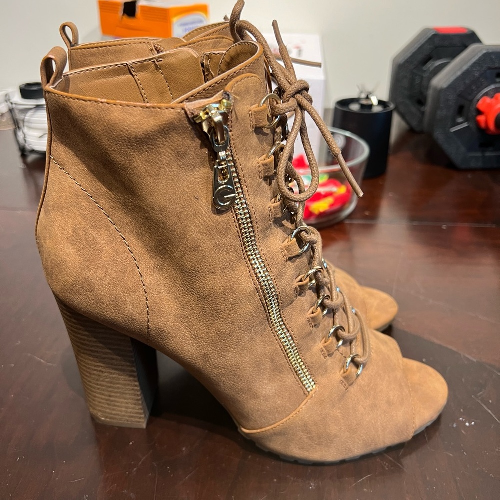 Guess Open Toe Booties / W10/ Brown - image 4